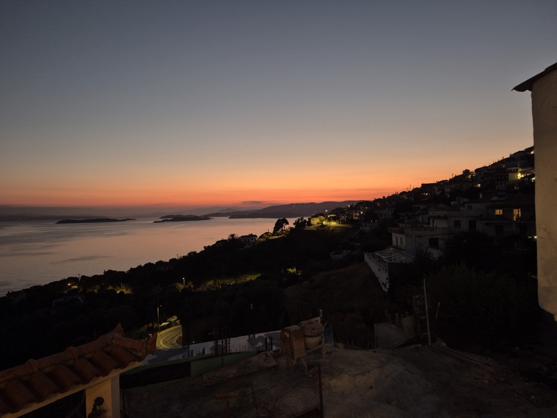Sonnenuntergang in Glossa